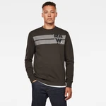 G-STAR Sweatshirt - Logo Blocked r sw ls dark brown