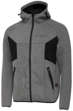 Savage gear mikina tec foam zip hoodie dark grey melange - xxl