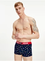 Tmavě modré pánské vzorované boxerky Tommy Hilfiger Underwear - Pánské