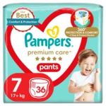 PAMPERS Plenkové Kalhotky Premium Care pants vel. 7 36 ks