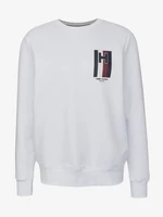 Tommy Hilfiger Emblem Crewneck Mikina Bílá