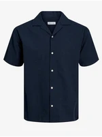 Men's Linen Shirt Dark Blue Jack & Jones - Men