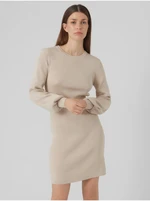 Beige women's sweater dress VERO MODA Haya - Women