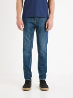 Celio Gotapered Jeans Modrá