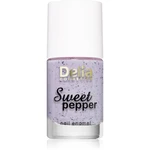 Delia Cosmetics Sweet Pepper Black Particles lak na nechty odtieň 04 Lavender 11 ml