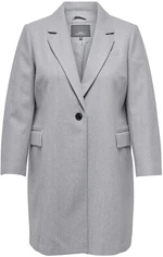 ONLY CARMAKOMA Dámský kabát CARNANCY 15295413 Light Grey Melange XXL