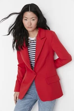 Trendyol Red Woven Lined Blazer Jacket