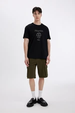 DEFACTO Relax Fit Straight Leg Gabardine Bermuda Shorts