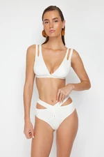 Trendyol Bridal Ecru Triangle Cut Out/Windowed Bikini Top