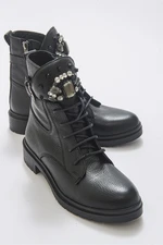 LuviShoes Follow Black Floaters Women's Boots From Genuine Leather.