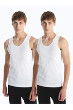 LC Waikiki U-Neck Combed Cotton Men's Undershirt, 2-pack