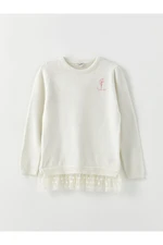 LC Waikiki Crew Neck Embroidered Long Sleeve Girl's Knitwear Sweater