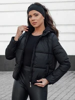 Women&#039;s winter jacket NORDPUFF down with hood black Dstreet