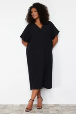 Trendyol Curve Black Midi Woven Dress