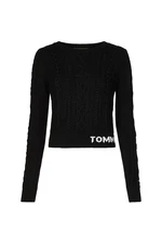 Tommy Jeans Sweater - TJW CABLE SWEATER black