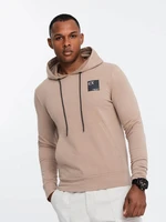 Ombre Men's logo kangaroo hoodie - brown