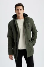 DEFACTO Slim Fit Hooded Plush Lining Parka