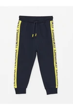 LC Waikiki Baby Boy Jogger Tracksuit Bottoms with an Elastic Printed Waist.