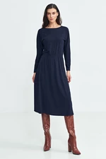 Nife Woman's Dress S259 Navy Blue