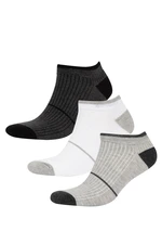 DEFACTO Men's 3-pack Cotton Booties Socks