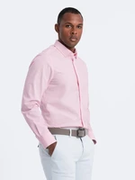 Ombre REGULAR cotton classic shirt - light pink