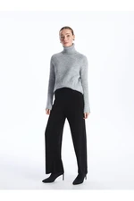 LC Waikiki Lcw Elastic Waist Plain Wide Leg Women's Knitwear Trousers