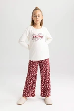 DEFACTO Girl Regular Fit Combed Cotton 2 Piece Pajama Set