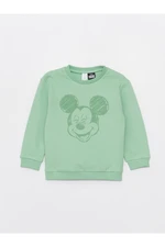 LC Waikiki Crew Neck Mickey Mouse Printed Baby Boy Sweatshirt