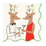 Papierowe serwetki zestaw 16 szt. Mr. & Mrs. Reindeer – Meri Meri