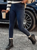 Női COZYVIBE leggings a'la denim tengerészkék Dstreet