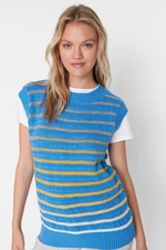 Trendyol Blue Color Block Knitwear Sweater