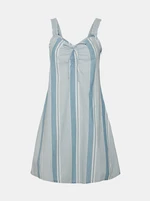 Light blue striped dress with straps VERO MODA Akela - Women