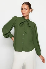 Trendyol Khaki Shirt with Scarf