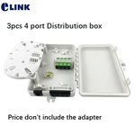 2 PCS 4port ftth distribution box SC FC wall mount waterproof terminal box indoor outdoor ABS IP65 fiber optical junction box