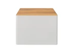 Scaun de exterior WOODGREEN, mai multe variante - Hobby Flower Culoare: alb/lemn natural