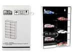 Showcase 12 Car Display Case Wall Mount with Black Back Panel "Mijo Exclusives" for 1/64 Scale Models