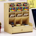 Pencil Pen Holder Storage Box Rack Desk Stationery Density Plate Desktop Organizer