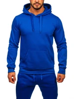 Costum de training albastru-cobalt cu glugă Bolf D003