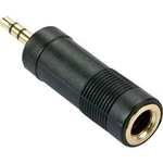 Jack audio adaptér LINDY 35621, černá