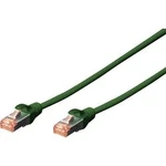 Síťový kabel RJ45 Digitus DK-1644-005/G, CAT 6, S/FTP, 0.50 m, zelená