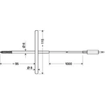 Sonda do ledu Greisinger GGF 175 603451, -70 do 200 °C, 95 mm, typ senzoru=Pt1000, Kalibrováno dlebez certifikátu