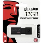 USB flash disk Kingston DT100G3/32GB DT100G3/32GB, 32 GB, USB 3.2 Gen 1 (USB 3.0), černá
