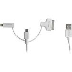 Kabel USB ⇔ microUSB/Apple Lightning/30 pin Hähnel 3 v 1