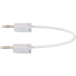 Stäubli LK205 měřicí kabel [lamelová zástrčka 2 mm - lamelová zástrčka 2 mm] bílá, 7.50 cm