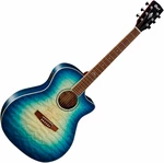 Cort GA-QF-CBB Coral Blue Burst Elektroakustická kytara Jumbo