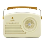 Krémovo-biele rádio GPO Rydell Nostalgic Dab Radio Cream