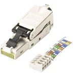 Digitus RJ45 sieťový konektor CAT 6A, neopatrené špecifikáciou [1x LSA, IDC svorka, rýchle pripojenie - 1x RJ45 zástrčka