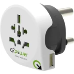 Q2 Power 1.100230 cestovný adaptér  Welt nach Süd Afrika mit USB