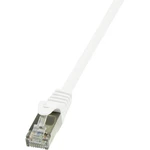 LogiLink CP2061S RJ45 sieťové káble, prepojovacie káble CAT 6 F/UTP 3.00 m biela s ochranou 1 ks