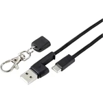 Renkforce #####USB-Kabel USB 2.0 #####USB-A Stecker, #####USB-C™ Stecker 95.00 cm čierna pozlátené kontakty